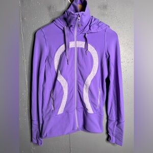 Lululemon Stride Jacket Women's Size 6 Two Tone Purple Long Sleeve Thumb Holes
